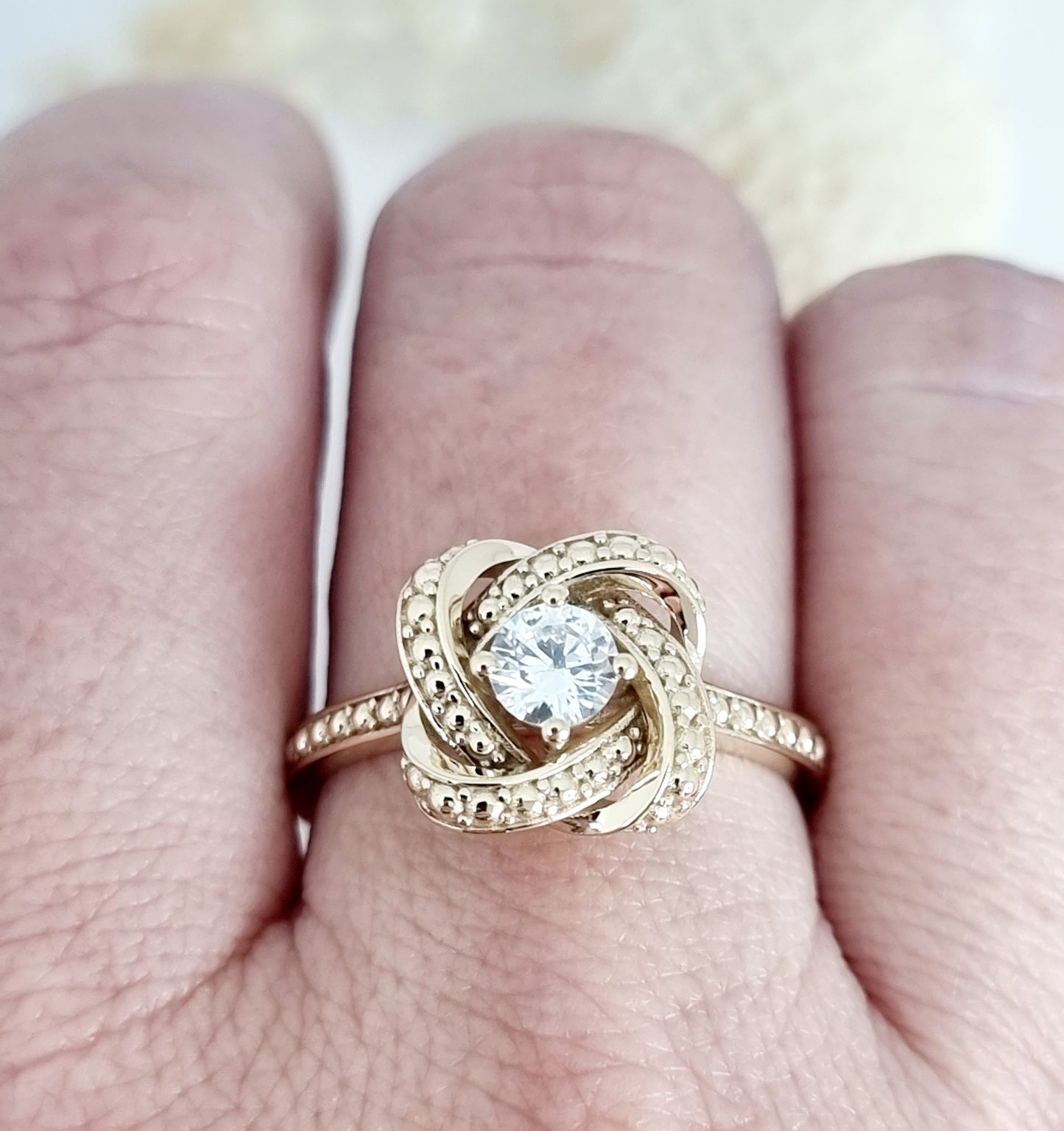 Mother and Daughter knot ring - Gold