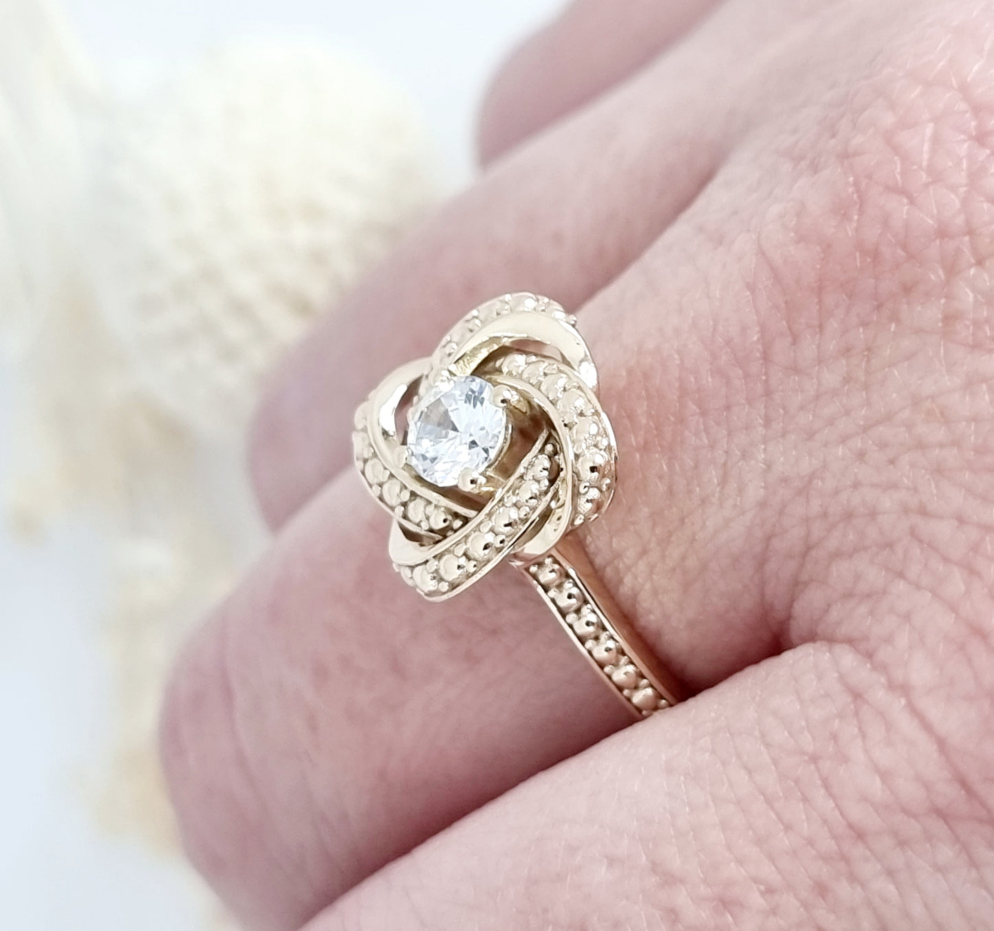 Mother and Daughter knot ring - Gold