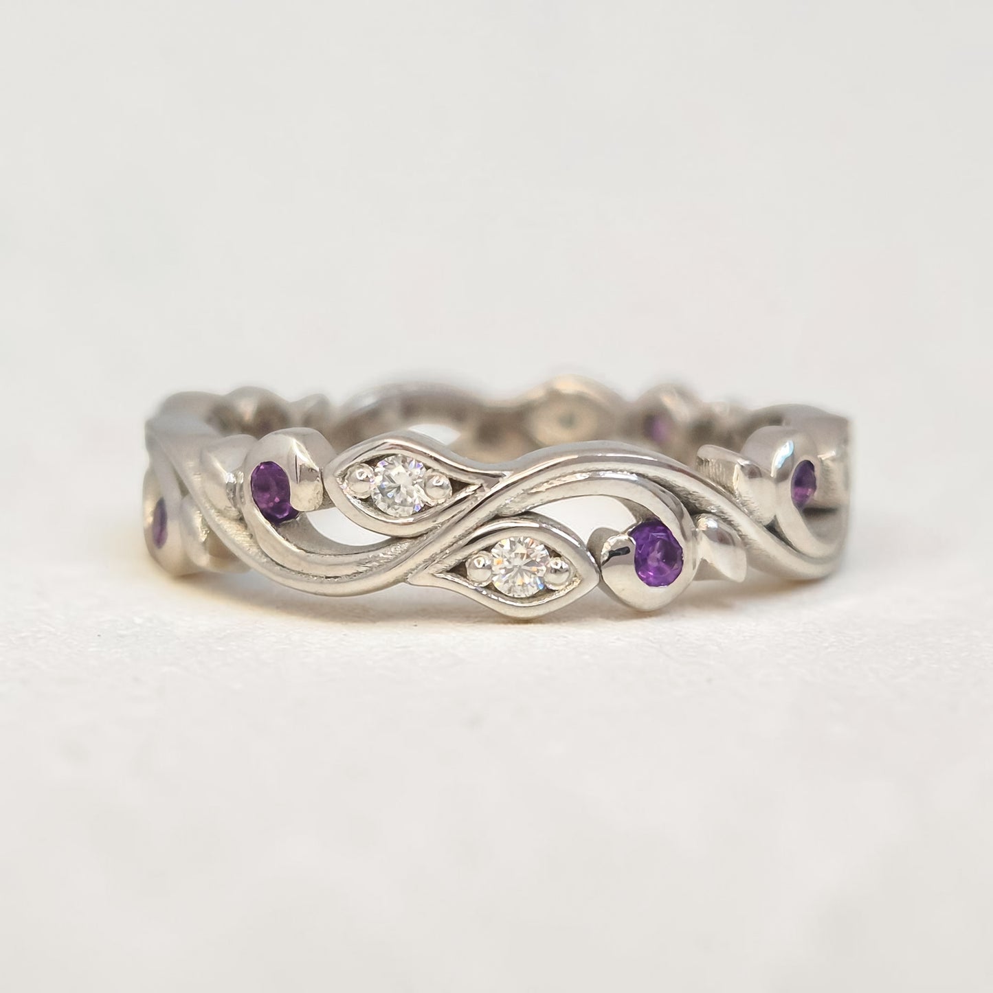 Leafy Birthstone Ring