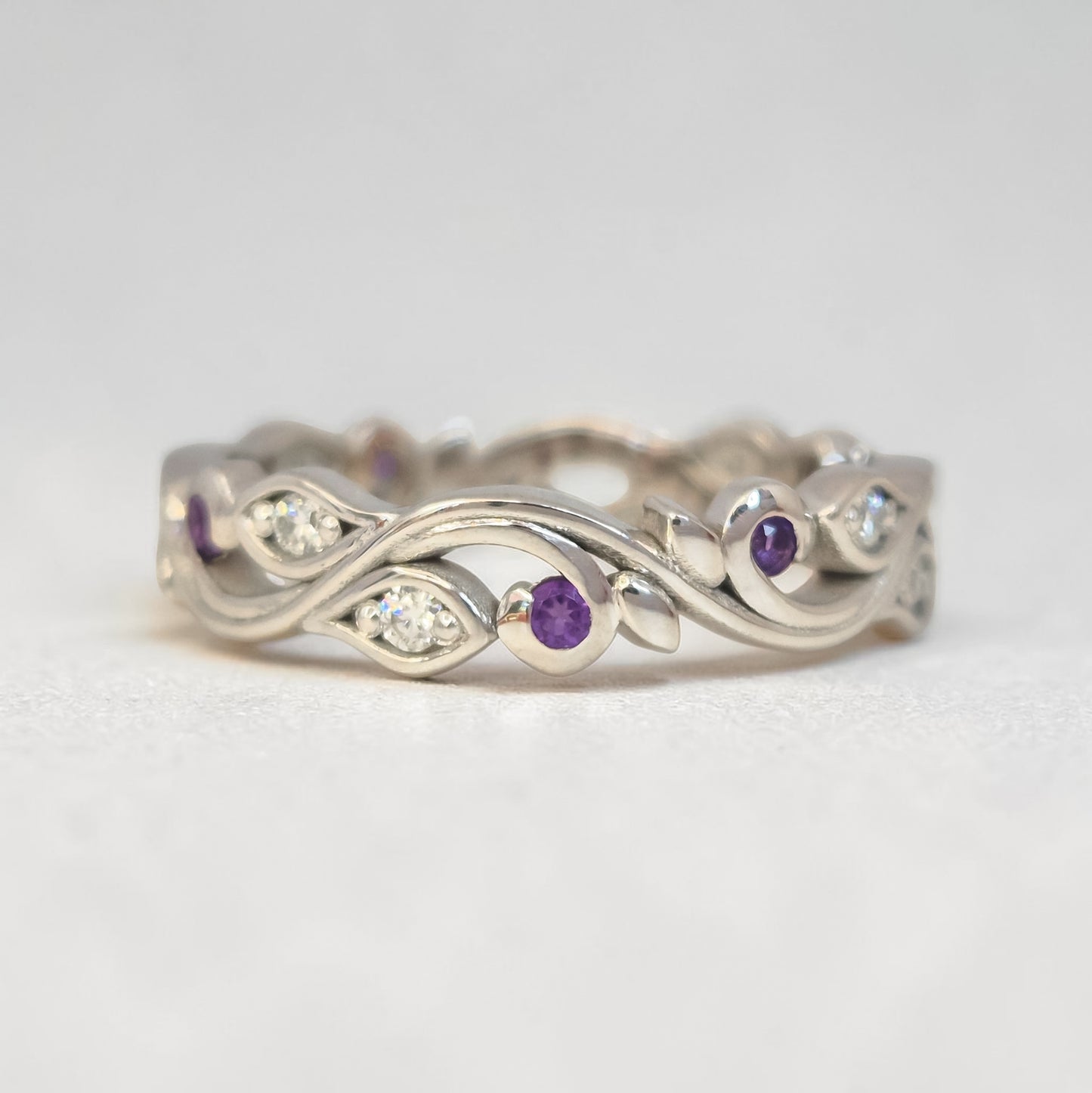 Leafy Birthstone Ring