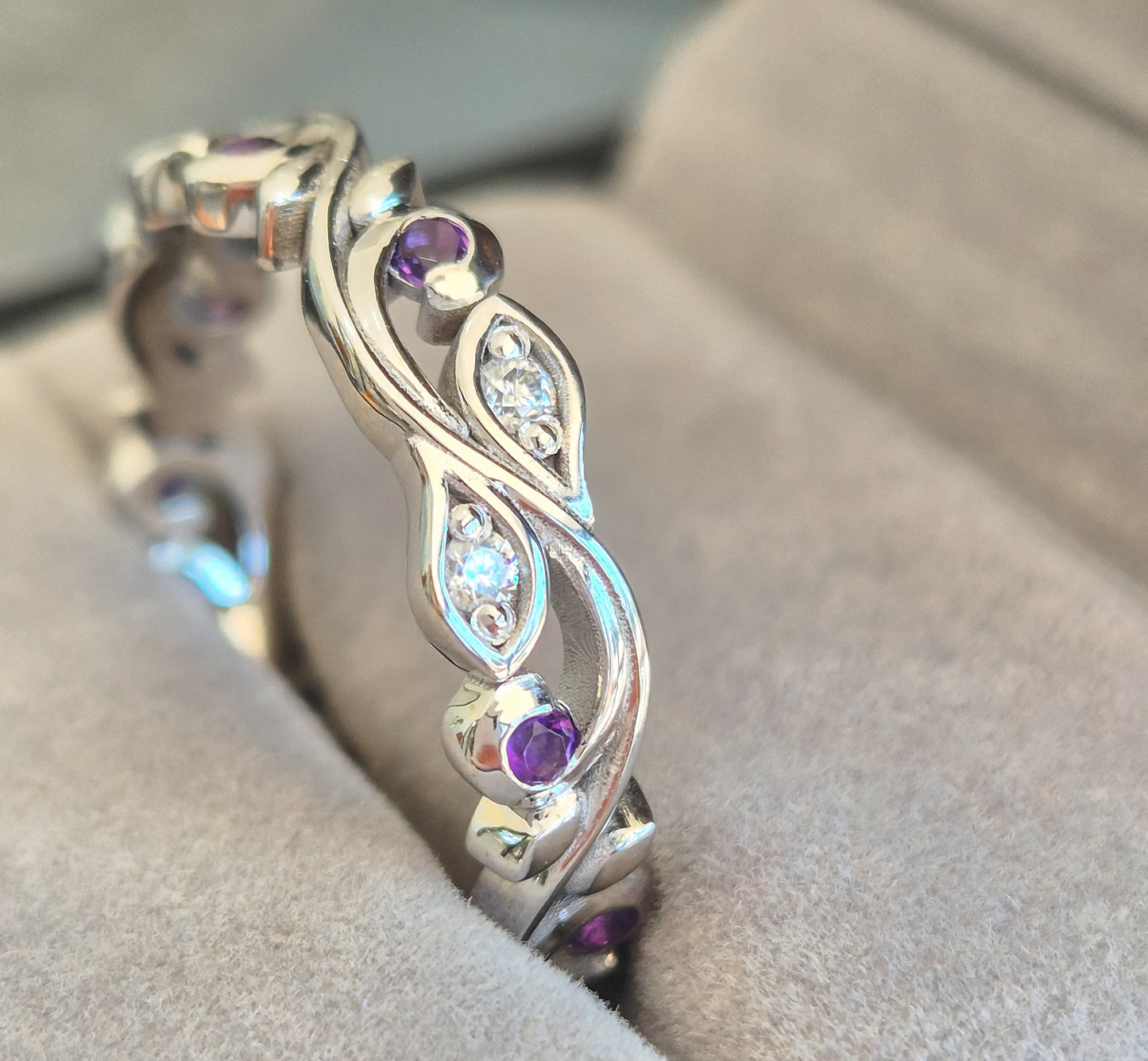 Leafy Birthstone Ring