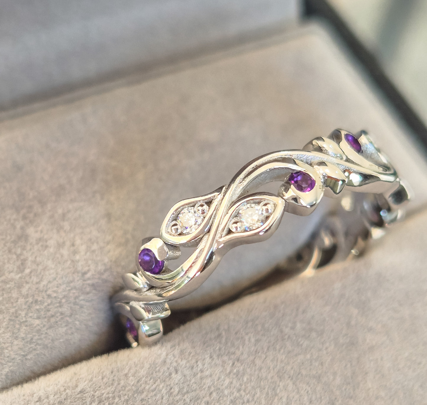 Leafy Birthstone Ring