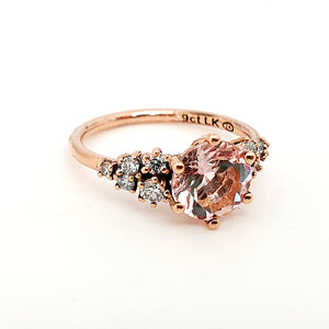 Pink Sunset - Gold Ring