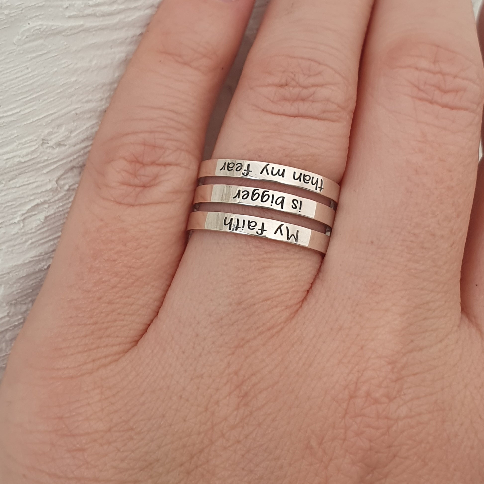My faith is bigger than my fear - Silver Ring