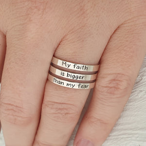 My faith is bigger than my fear - Silver Ring