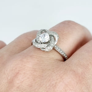 Mother and Daughter knot ring - Silver