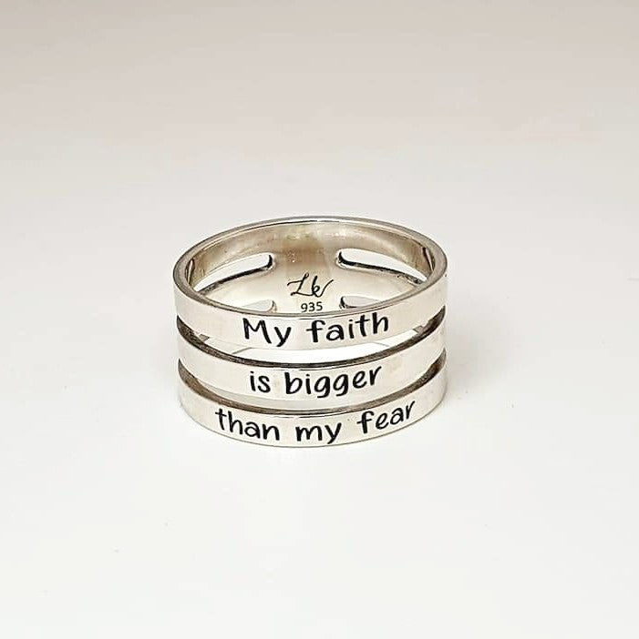 My faith is bigger than my fear - Silver Ring