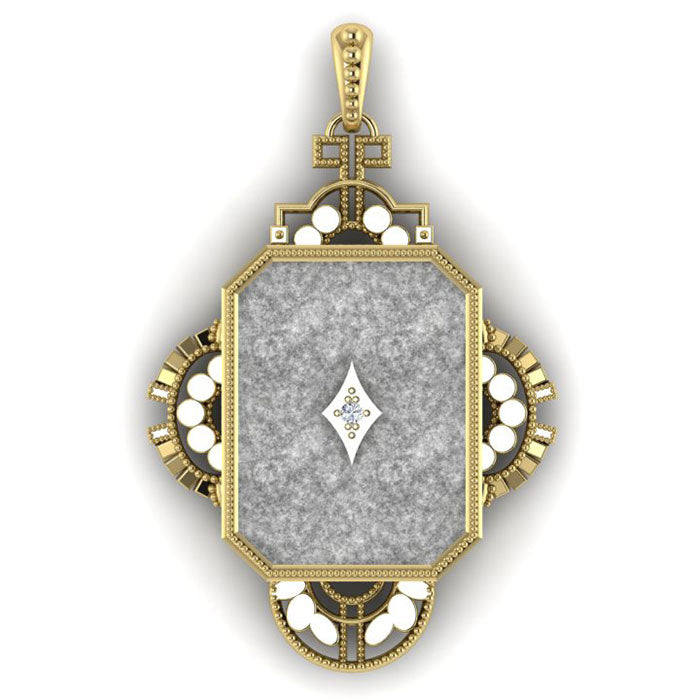 Floating Diamond Pendant - Gold