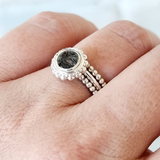 Rutile Quartz - Stack Rings